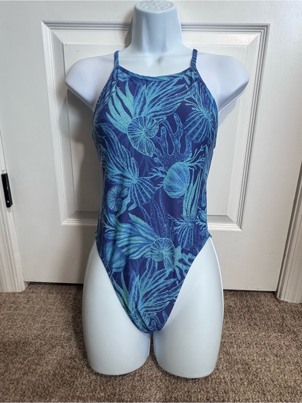 Blue Jolyn One Piece Competitive Swim Suit 28
